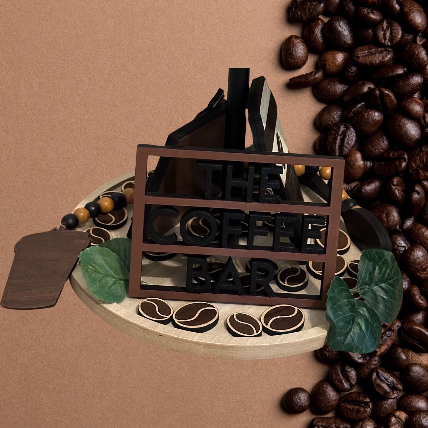 Coffee Two Tiered Tray Set- With or Without Tiered Tray