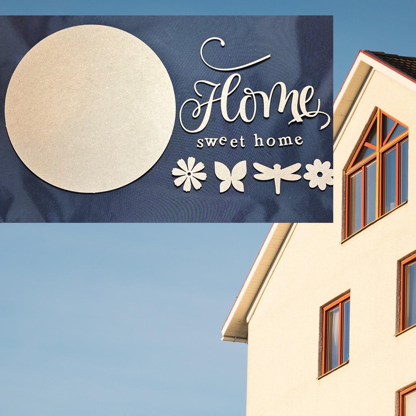 Home Sweet Home DIY Laser Cut Wood Sign Craft Paint Kit