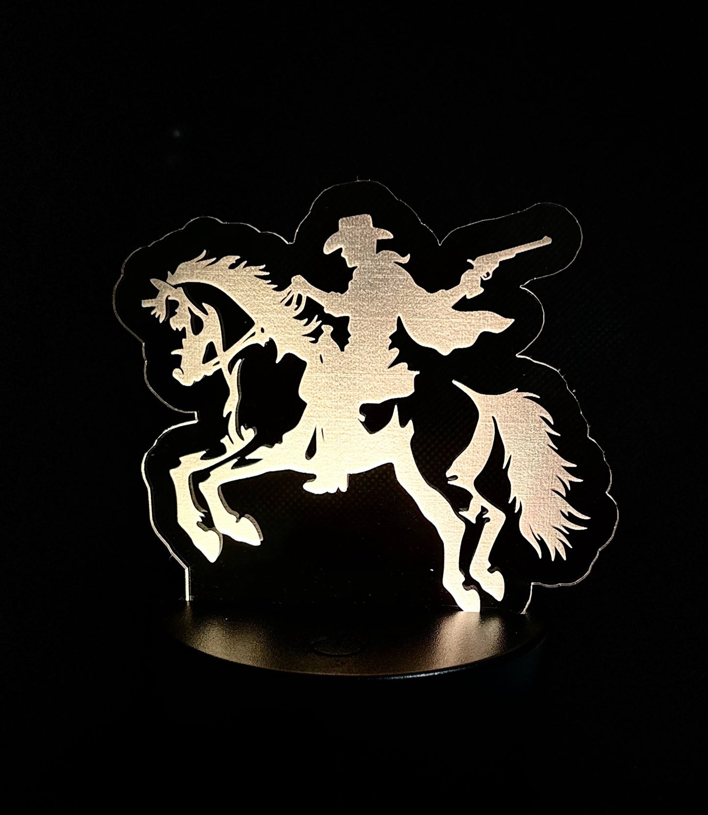 Clear Acrylic LED Tabletop Light With Color Changing Base- Multiple Designs