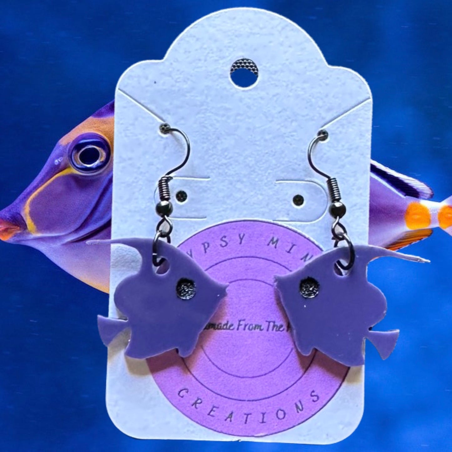Fish Laser Cut Lightweight Acrylic Earrings- Multiple Colors