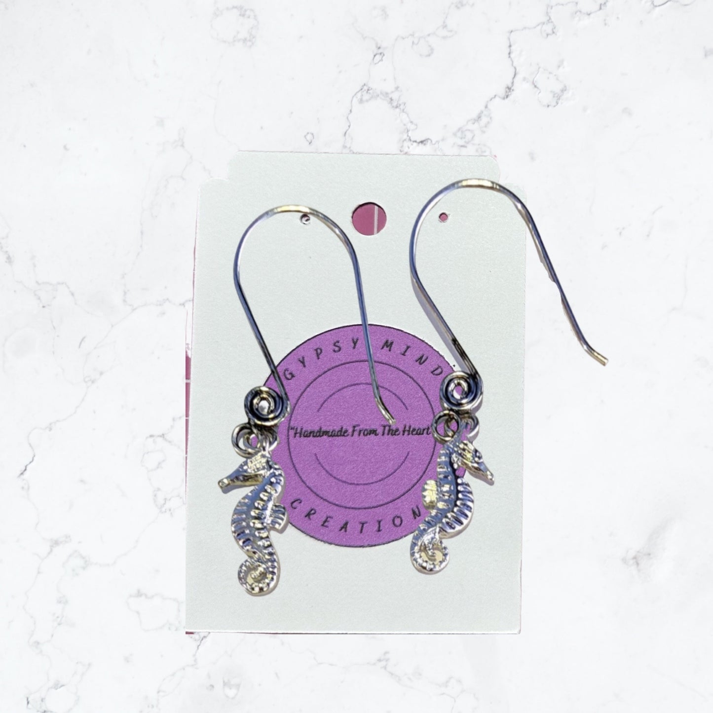 Seahorse Pendant Bead Necklace & Earring Set