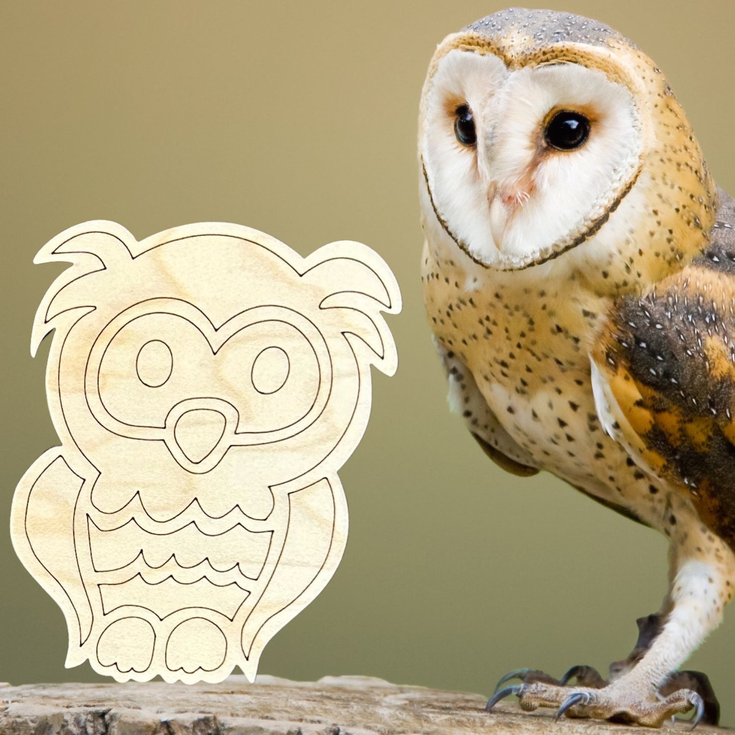 Whimsical Owl Laser Cut Lightweight Wood Magnets Set of 3