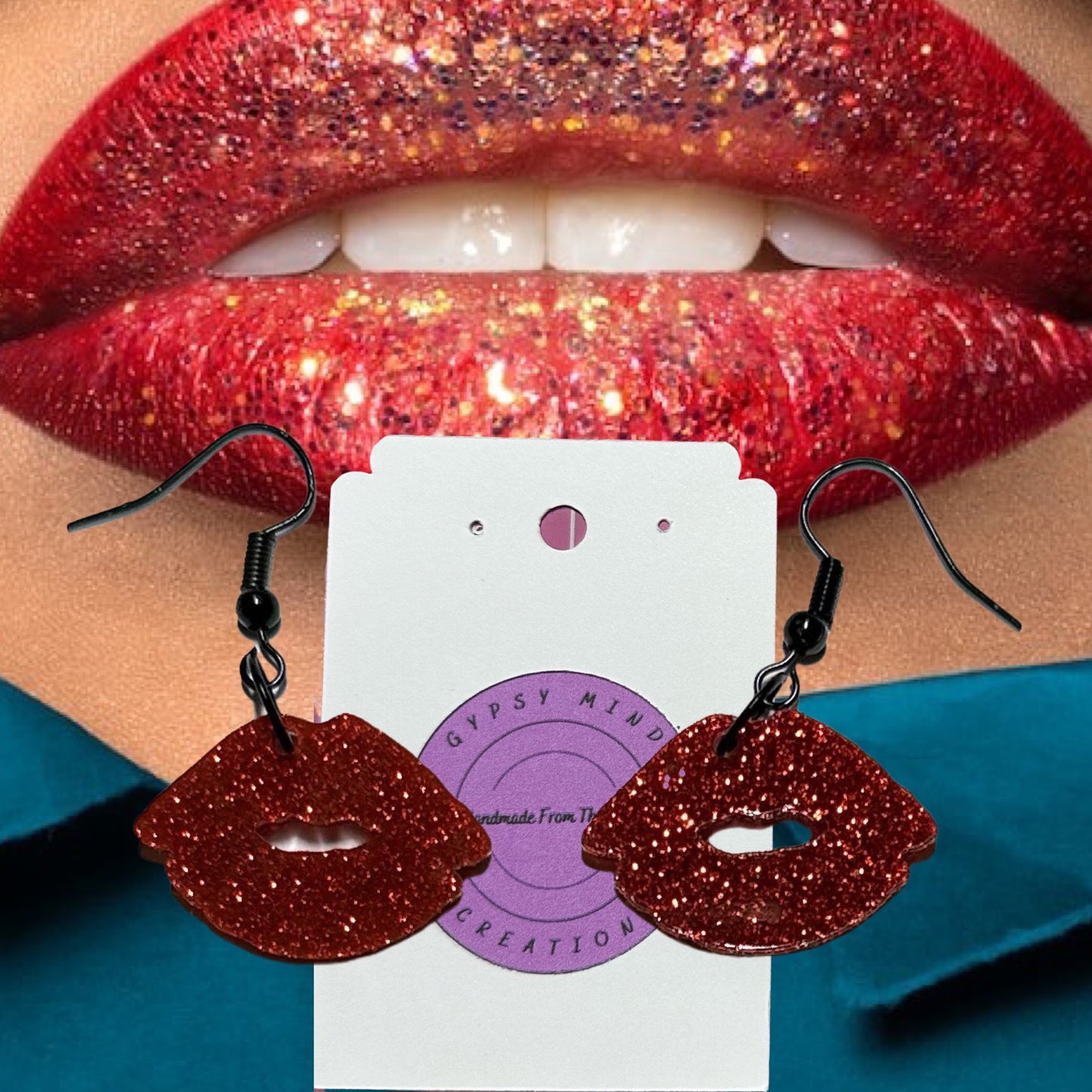 Lips Laser Cut Lightweight Acrylic Earrings- Multiple Colors