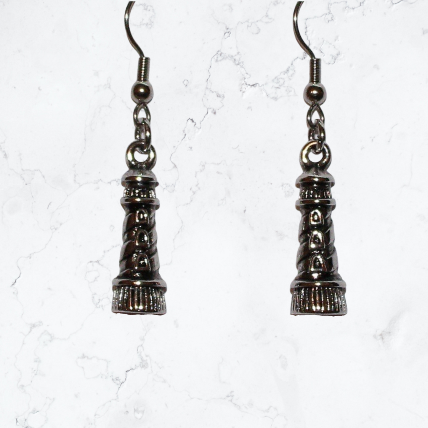 Silver Lighthouse Earrings