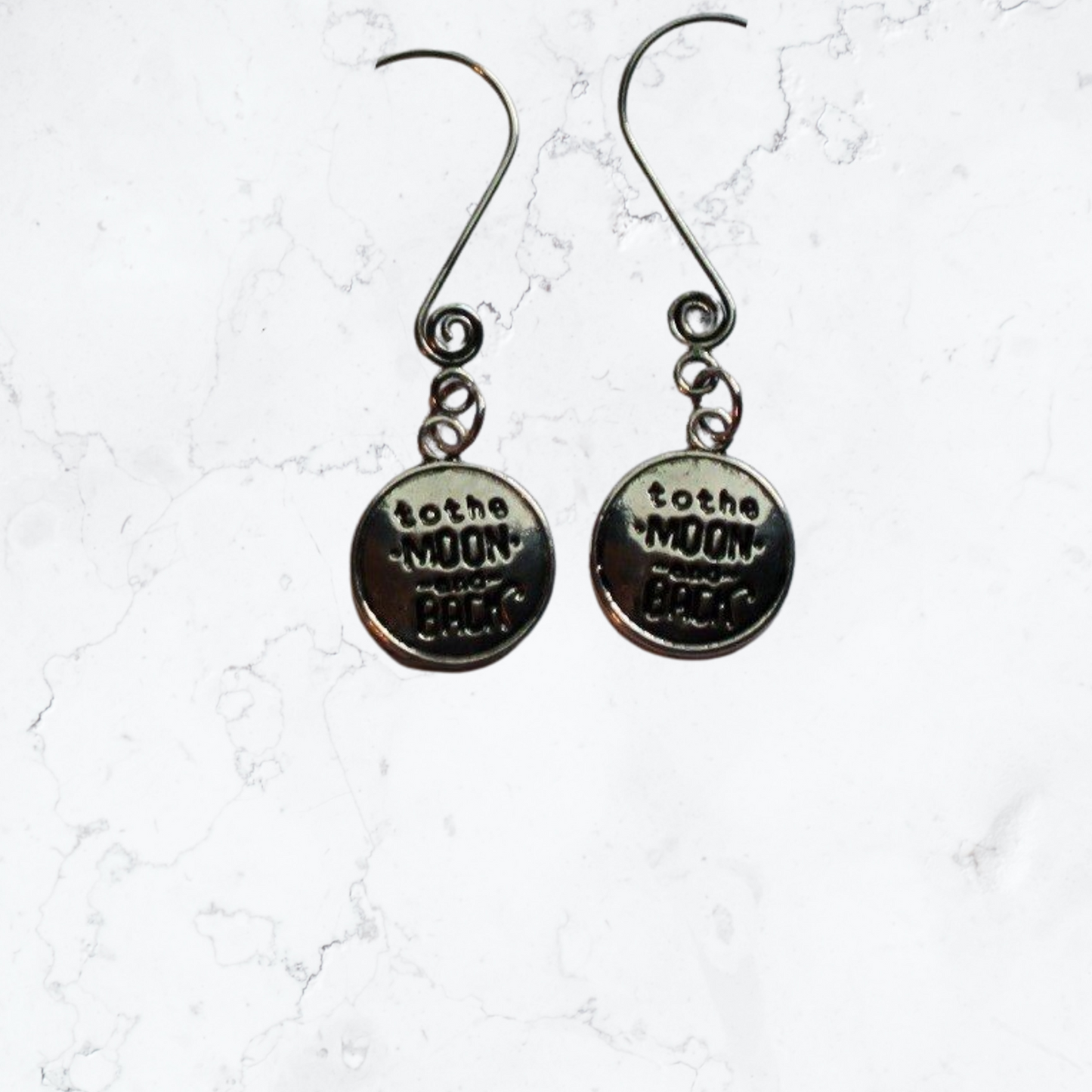 To The Moon and Back Swirl Ear Wire Earrings